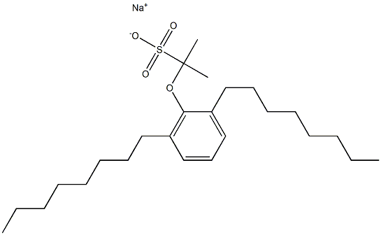 2-(2,6-Dioctylphenoxy)propane-2-sulfonic acid sodium salt Struktur