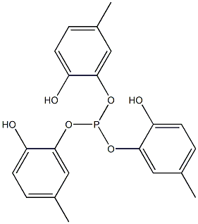 Phosphorous acid tri(2-hydroxy-5-methylphenyl) ester Struktur