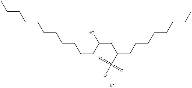 11-Hydroxydocosane-9-sulfonic acid potassium salt Struktur