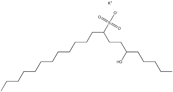 6-Hydroxyhenicosane-9-sulfonic acid potassium salt Struktur