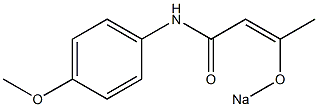 N-(3-Sodiooxycrotonoyl)-4-methoxyaniline Struktur