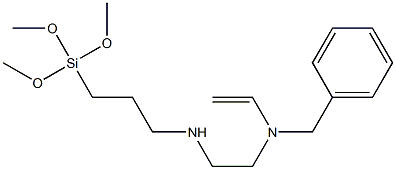 3-[[2-(N-Vinylbenzylamino)ethyl]amino]propyltrimethoxysilane Struktur