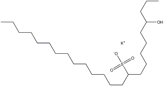 4-Hydroxytetracosane-10-sulfonic acid potassium salt Struktur