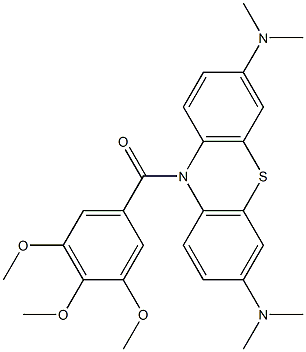 10-(3,4,5-トリメトキシベンゾイル)-3,7-ビス(ジメチルアミノ)-10H-フェノチアジン 化學(xué)構(gòu)造式