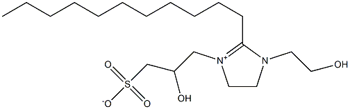 [4,5-Dihydro-1-(2-hydroxyethyl)-3-(2-hydroxy-3-sulfonatopropyl)-2-undecyl-1H-imidazol]-3-ium Struktur