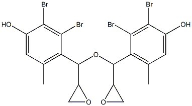 2,3-Dibromo-6-methyl-4-hydroxyphenylglycidyl ether Struktur