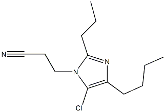 4-Butyl-5-chloro-1-(2-cyanoethyl)-2-propyl-1H-imidazole Struktur