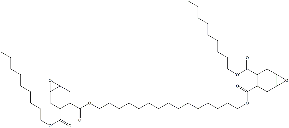 Bis[2-(nonyloxycarbonyl)-4,5-epoxy-1-cyclohexanecarboxylic acid]1,15-pentadecanediyl ester Struktur