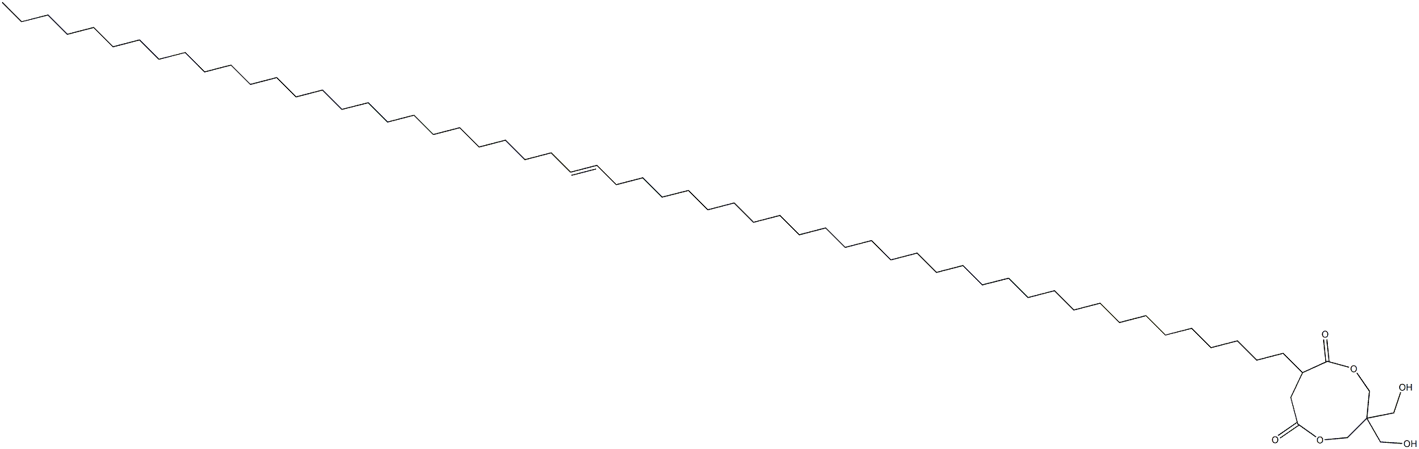 3,3-Bis(hydroxymethyl)-8-(31-heptapentacontenyl)-1,5-dioxacyclononane-6,9-dione Struktur