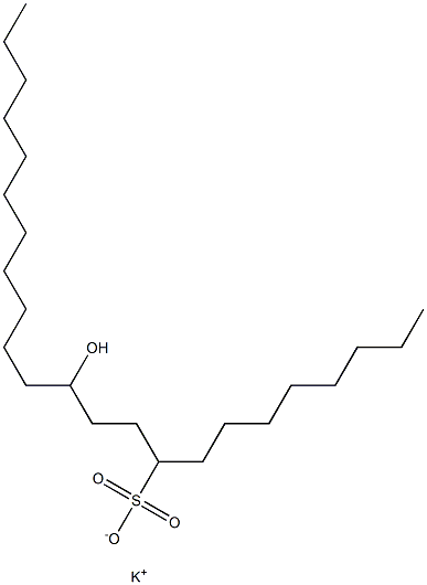 12-Hydroxytricosane-9-sulfonic acid potassium salt Struktur