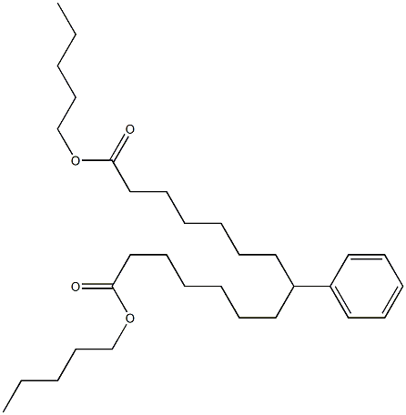 7-Phenyltridecane-1,13-dicarboxylic acid dipentyl ester Struktur