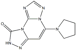 5-(Pyrrolidin-1-yl)bis[1,2,4]triazolo[1,5-a:4',3'-c]pyrimidin-9(8H)-one Struktur