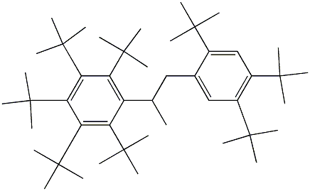 2-(Penta-tert-butylphenyl)-1-(2,4,5-tri-tert-butylphenyl)propane Struktur