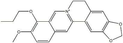 5,6-Dihydro-9-propoxy-10-methoxybenzo[g]-1,3-benzodioxolo[5,6-a]quinolizinium Struktur