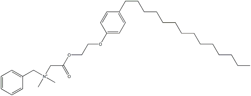 N,N-Dimethyl-N-benzyl-N-[[[2-(4-tetradecylphenyloxy)ethyl]oxycarbonyl]methyl]aminium Struktur