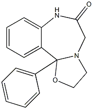 2,3,7,11b-Tetrahydro-11b-phenyl-oxazolo[3,2-d][1,4]benzodiazepin-6(5H)-one Struktur