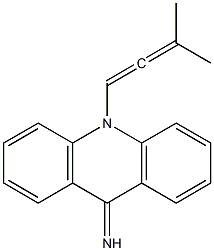 9,10-Dihydro-10-(3-methyl-1,2-butadienyl)acridin-9-imine Struktur