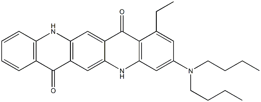 3-(Dibutylamino)-1-ethyl-5,12-dihydroquino[2,3-b]acridine-7,14-dione Struktur