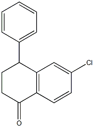 3,4-Dihydro-6-chloro-4-(phenyl)naphthalen-1(2H)-one Struktur