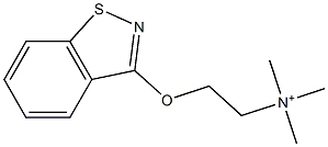 N,N,N-Trimethyl-2-[(1,2-benzisothiazol-3-yl)oxy]ethanaminium Struktur