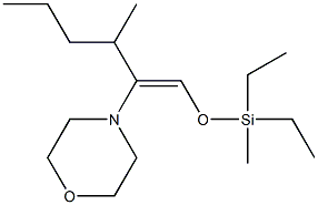 1-Morpholino-1-[[diethyl(methyl)silyl]oxymethylene]-2-methylpentane Struktur