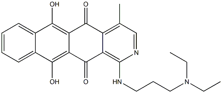 1-[[3-(Diethylamino)propyl]amino]-4-methyl-6,11-dihydroxynaphth[2,3-g]isoquinoline-5,12-dione Struktur