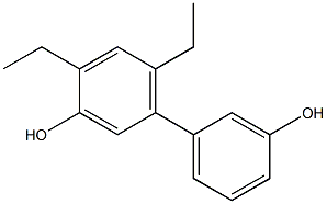 4,6-Diethyl-1,1'-biphenyl-3,3'-diol Struktur