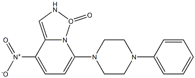 4-Nitro-7-(4-phenyl-1-piperazinyl)benzofurazane 1-oxide Struktur