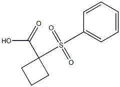 1-Phenylsulfonylcyclobutane-1-carboxylic acid Struktur