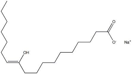 (Z)-11-Hydroxy-11-octadecenoic acid sodium salt Struktur