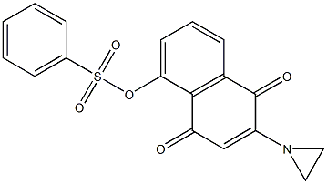 2-(1-Aziridinyl)-5-(phenylsulfonyloxy)-1,4-naphthoquinone Struktur