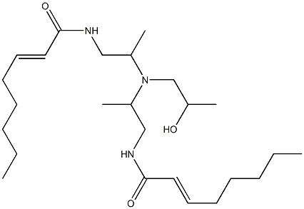 N,N'-[2-Hydroxypropyliminobis(2-methyl-2,1-ethanediyl)]bis(2-octenamide) Struktur