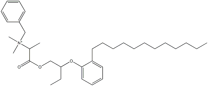 N,N-Dimethyl-N-benzyl-N-[1-[[2-(2-dodecylphenyloxy)butyl]oxycarbonyl]ethyl]aminium Struktur