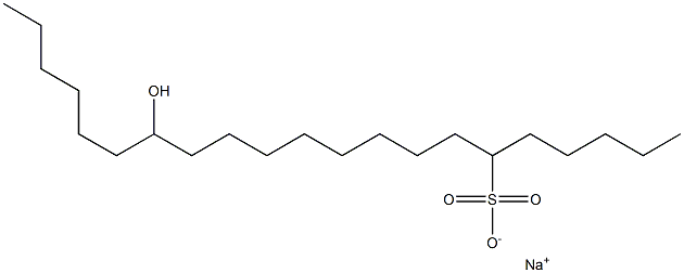 15-Hydroxyhenicosane-6-sulfonic acid sodium salt Struktur