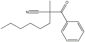 2-Benzoyl-2-methyloctanenitrile Struktur