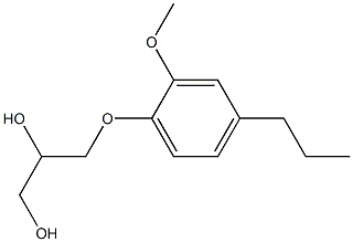 3-(2-Methoxy-4-propylphenoxy)-1,2-propanediol Struktur