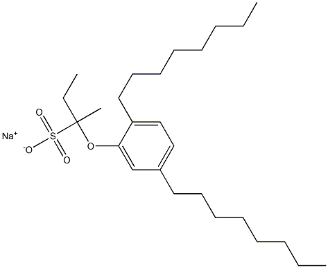 2-(2,5-Dioctylphenoxy)butane-2-sulfonic acid sodium salt Struktur