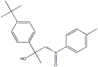 (R)-1-Methyl-1-(4-tert-butylphenyl)-2-(4-methylphenylsulfinyl)ethanol Struktur