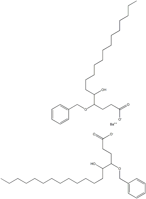 Bis(4-benzyloxy-5-hydroxystearic acid)barium salt Struktur