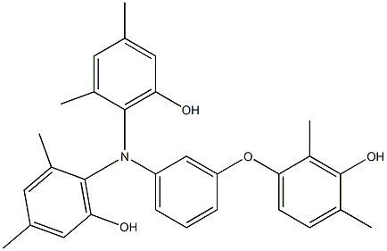 N,N-Bis(6-hydroxy-2,4-dimethylphenyl)-3-(3-hydroxy-2,4-dimethylphenoxy)benzenamine Struktur