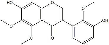 3',7-Dihydroxy-2',5,6-trimethoxyisoflavone Struktur