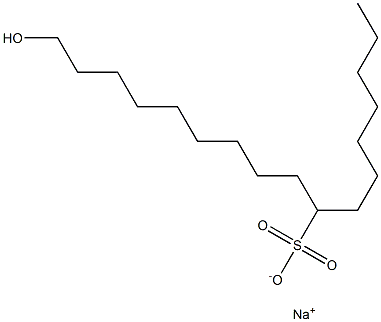 17-Hydroxyheptadecane-8-sulfonic acid sodium salt Struktur