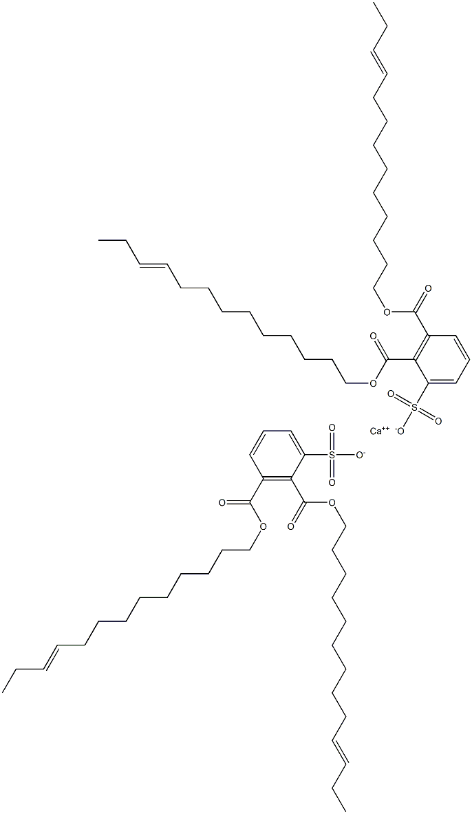 Bis[2,3-di(10-tridecenyloxycarbonyl)benzenesulfonic acid]calcium salt Struktur