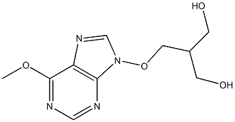 6-Methoxy-9-(3-hydroxy-2-hydroxymethylpropyloxy)-9H-purine Struktur