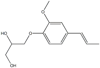 3-[2-Methoxy-4-(1-propenyl)phenoxy]-1,2-propanediol Struktur