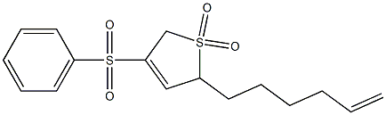 2,5-Dihydro-2-(5-hexenyl)-4-phenylsulfonylthiophene 1,1-dioxide Struktur