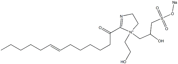 1-(2-Hydroxyethyl)-1-[2-hydroxy-3-(sodiooxysulfonyl)propyl]-2-(7-tridecenoyl)-2-imidazoline-1-ium Struktur