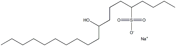 9-Hydroxynonadecane-5-sulfonic acid sodium salt Struktur