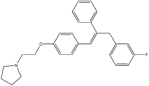 1-[2-[4-[3-(3-Fluorophenyl)-2-phenyl-1-propenyl]phenoxy]ethyl]pyrrolidine Struktur