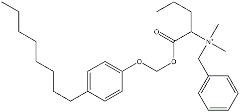 N,N-Dimethyl-N-benzyl-N-[1-[[(4-octylphenyloxy)methyl]oxycarbonyl]butyl]aminium Struktur